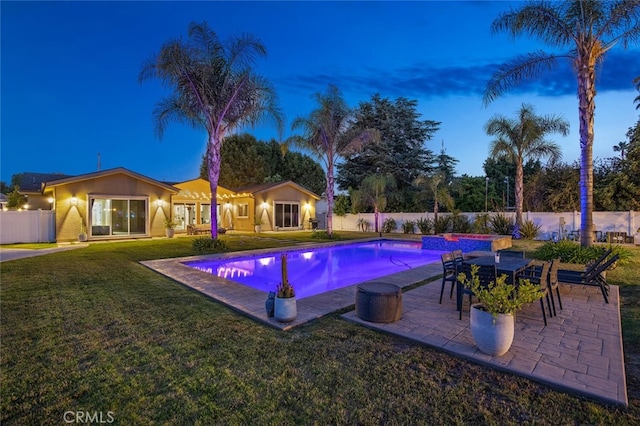 8817 Encino Ave, Sherwood Forest, CA 91325 - view of pool with a fenced backyard and a patio