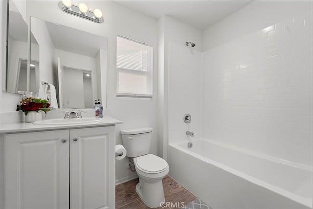 10335 Saint Andrews Ct, Adelanto, CA 92301 - bathroom featuring vanity, wood finished floors, and  shower combination