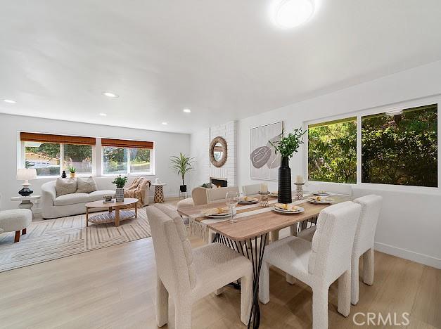 1050 Loma Verde Dr, Arcadia, CA 91006 - dining room featuring light wood-style flooring and recessed lighting