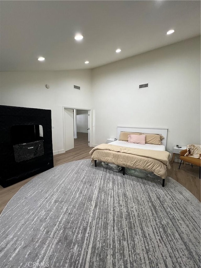 18134 Chase St, Northridge, CA 91325 - bedroom featuring wood finished floors and recessed lighting