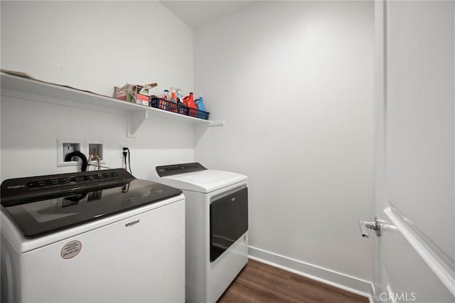 1742 Heywood St Unit C, Simi Valley, CA 93065 - laundry room featuring washer and dryer and dark wood finished floors