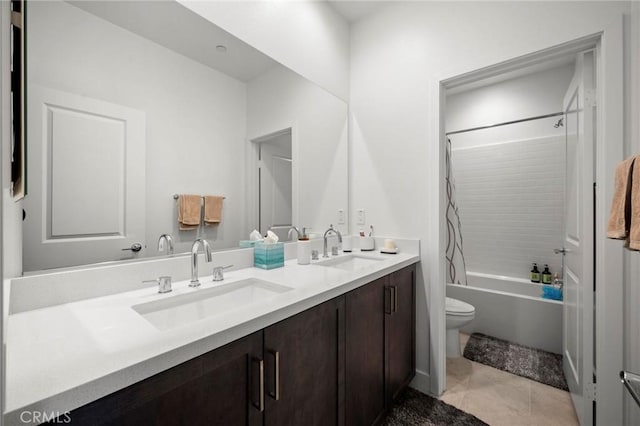 1742 Heywood St Unit C, Simi Valley, CA 93065 - bathroom with double vanity, shower / bath combination, and tile patterned floors