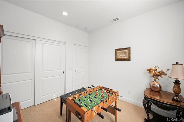 1742 Heywood St Unit C, Simi Valley, CA 93065 - recreation room with light colored carpet and recessed lighting