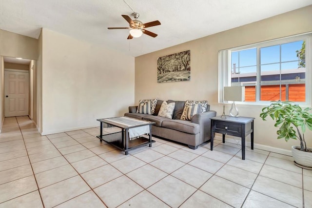 133 Lotus Dr, Chula Vista, CA 91911 - living area featuring ceiling fan and light tile patterned floors