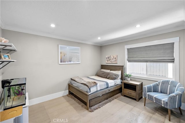 1119 Grove Ln, Newport Beach, CA 92660 - bedroom with crown molding and recessed lighting