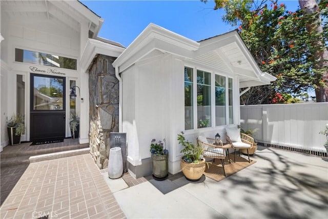 1119 Grove Ln, Newport Beach, CA 92660 - doorway to property with stone siding