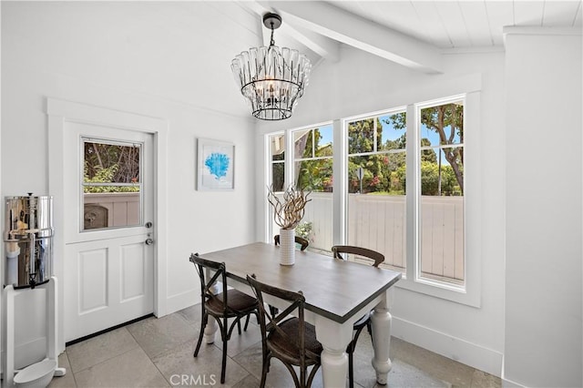 1119 Grove Ln, Newport Beach, CA 92660 - dining area featuring healthy amount of natural light and a chandelier