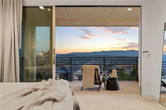 28537 Daybreak Way, Saugus, CA 91350 - carpeted bedroom with a mountain view and recessed lighting