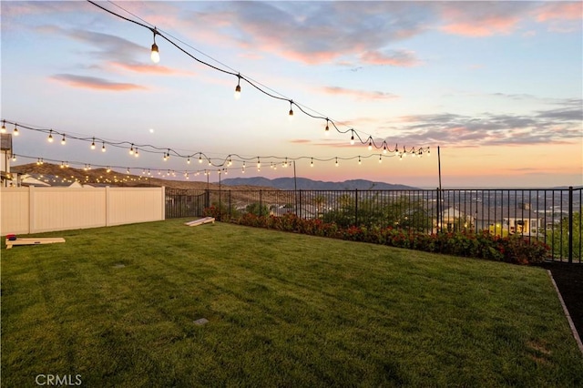 28537 Daybreak Way, Saugus, CA 91350 - yard at dusk with a mountain view