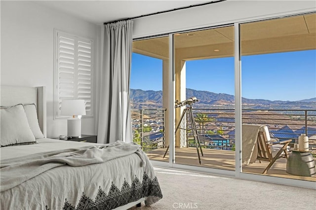28537 Daybreak Way, Saugus, CA 91350 - carpeted bedroom with access to exterior and a mountain view