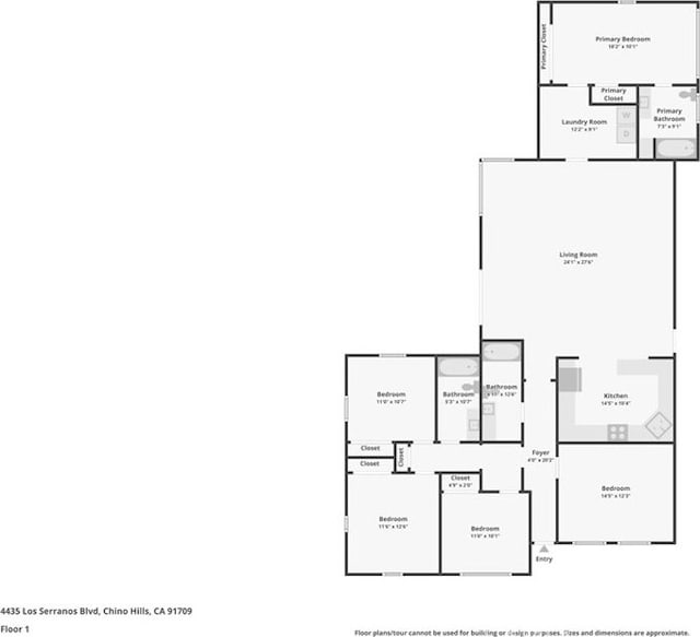 4435 Los Serranos Blvd, Chino Hills, CA 91709 - view of floor plan / room layout