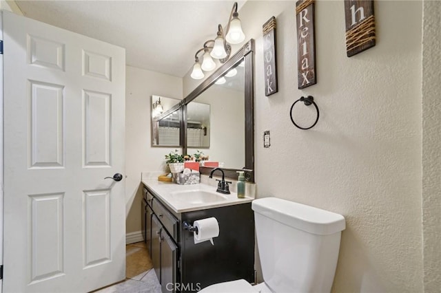 4435 Los Serranos Blvd, Chino Hills, CA 91709 - half bathroom with vanity and tile patterned floors