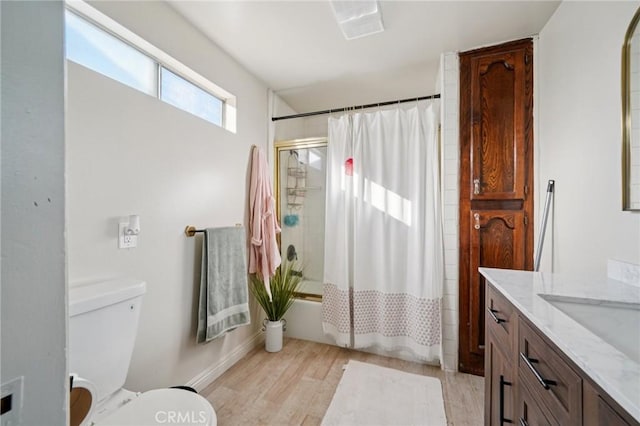 4435 Los Serranos Blvd, Chino Hills, CA 91709 - full bath featuring wood finished floors, vanity, and shower / bath combo with shower curtain