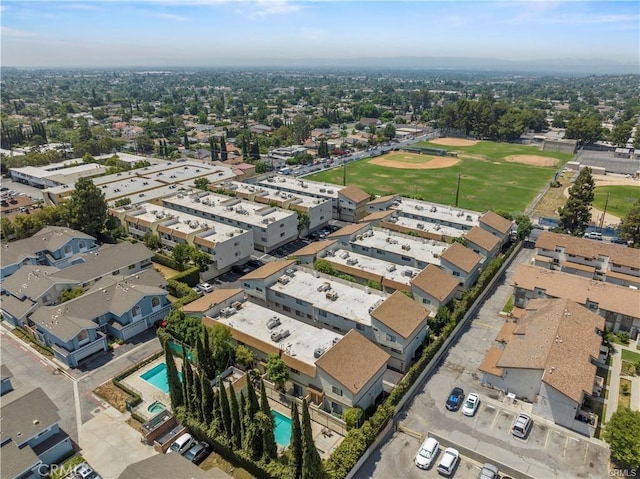 13080 Dronfield Ave Unit 13, Sylmar, CA 91342 - aerial overview of property's location with a pool