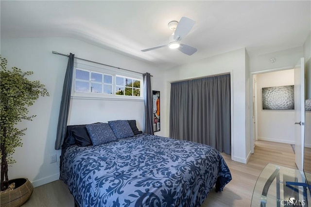 14453 Watkins Dr, La Mirada, CA 90638 - bedroom featuring light wood-style floors and ceiling fan