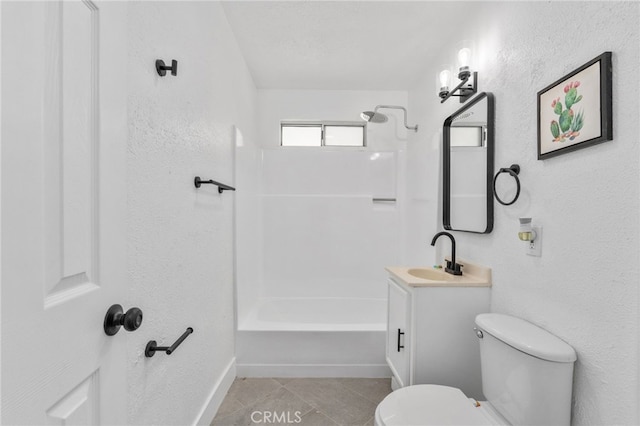 5619 Daisy Ave Unit 29, Palms, CA 92277 - bathroom with vanity, shower / tub combination, and tile patterned floors