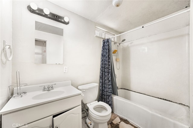 9804 Palmetto Ave, Fontana, CA 92335 - full bathroom with vanity and shower / bathtub combination with curtain