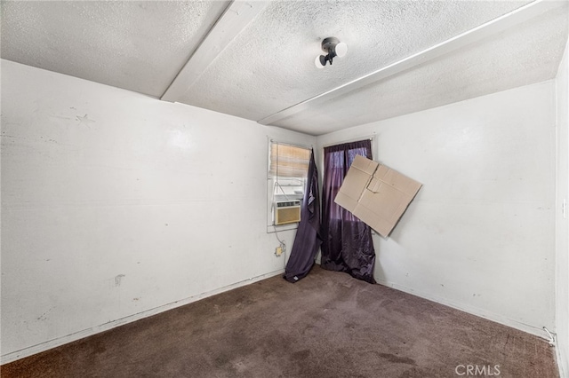 9804 Palmetto Ave, Fontana, CA 92335 - carpeted empty room featuring a textured ceiling and cooling unit