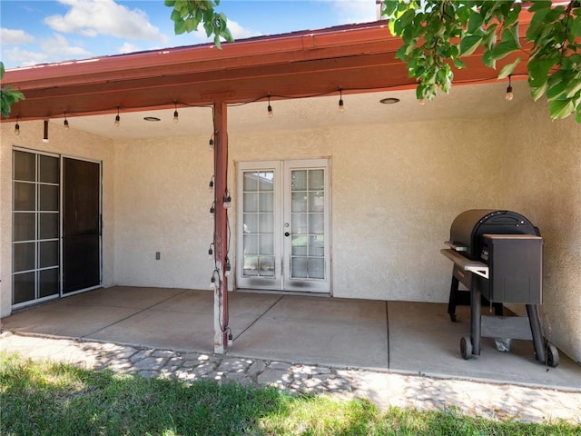 14719 Juniper St, Hesperia, CA 92345 - view of patio featuring french doors and area for grilling