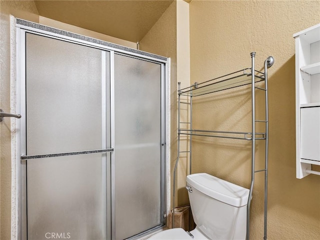 14719 Juniper St, Hesperia, CA 92345 - full bath featuring a textured wall and a shower stall