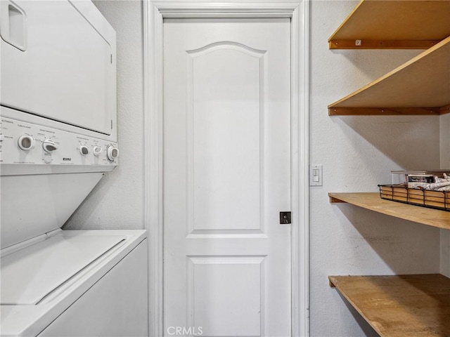 14719 Juniper St, Hesperia, CA 92345 - washroom with estacked washer and dryer