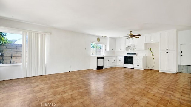 11542 Luzon St, Cypress, CA 90630 - unfurnished living room with a ceiling fan and light floors