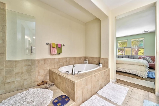 18977 Phelham Way, Yorba Linda, CA 92886 - ensuite bathroom featuring tile patterned floors, a bath, and a shower