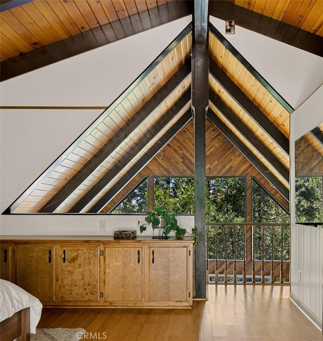 28645 Shenandoah Dr, Lake Arrowhead, CA 92352 - bonus room with wood ceiling and light wood-style flooring