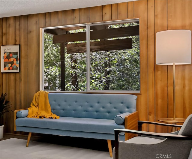 28645 Shenandoah Dr, Lake Arrowhead, CA 92352 - living area featuring wooden walls and plenty of natural light