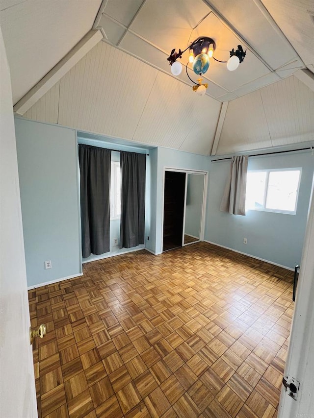 3943 Ingraham St, San Diego, CA 92109 - spare room featuring lofted ceiling and baseboards