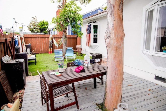 3943 Ingraham St, San Diego, CA 92109 - wooden deck with outdoor dining space