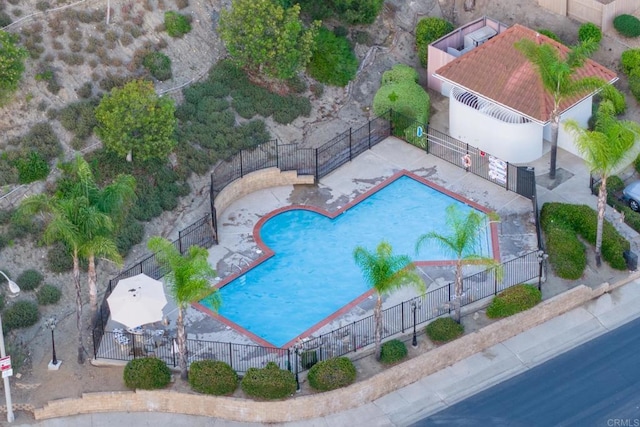 10500 Flora Azalea Ct, Santee, CA 92071 - view from above of property featuring a pool