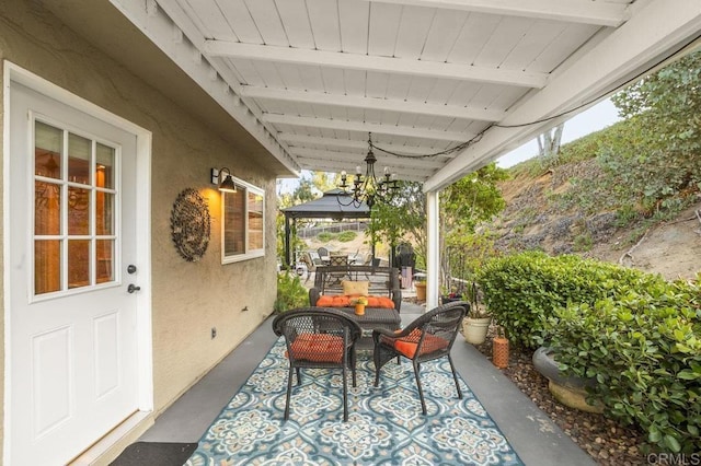 1772 Treseder Cir, El Cajon, CA 92019 - view of patio / terrace with a gazebo and outdoor dining space