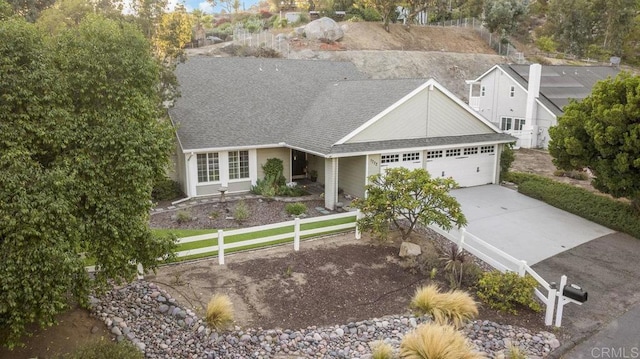 1772 Treseder Cir, El Cajon, CA 92019 - view of front of home with roof with shingles, an attached garage, and concrete driveway