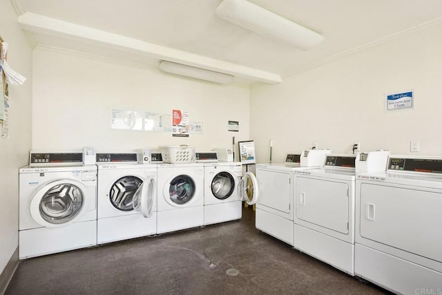 830 Broadway Unit 18, El Cajon, CA 92021 - community laundry with washing machine and dryer and ornamental molding