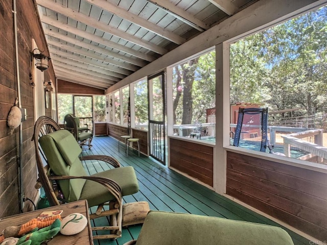 4822 Belvedere Dr, Julian, CA 92036 - sunroom / solarium with lofted ceiling