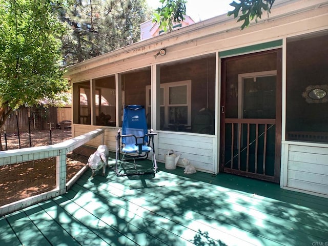 4822 Belvedere Dr, Julian, CA 92036 - wooden terrace with a sunroom