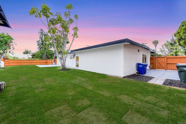 709 Puebla St, Encinitas, CA 92024 - fenced backyard featuring a patio and a gate