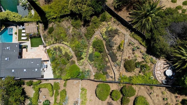 2531 N Commonwealth Ave, Los Angeles, CA 90027 - aerial view of property's location featuring a pool