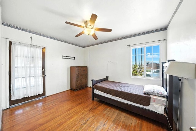 1465 S 43rd St, San Diego, CA 92113 - bedroom featuring wood finished floors and a ceiling fan