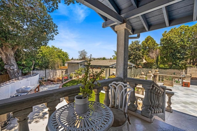4624 Katherine Place, La Mesa, CA 91942 - fenced backyard featuring a patio area and a storage unit