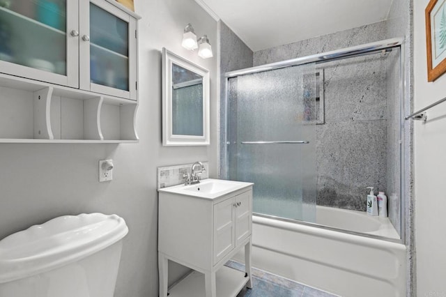 4624 Katherine Place, La Mesa, CA 91942 - bathroom featuring vanity and shower / bath combination with glass door