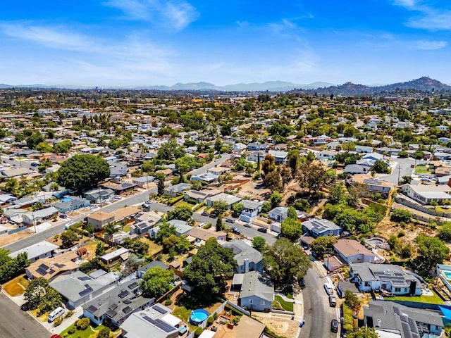 4624 Katherine Place, La Mesa, CA 91942 - aerial perspective of suburban area with a mountain backdrop