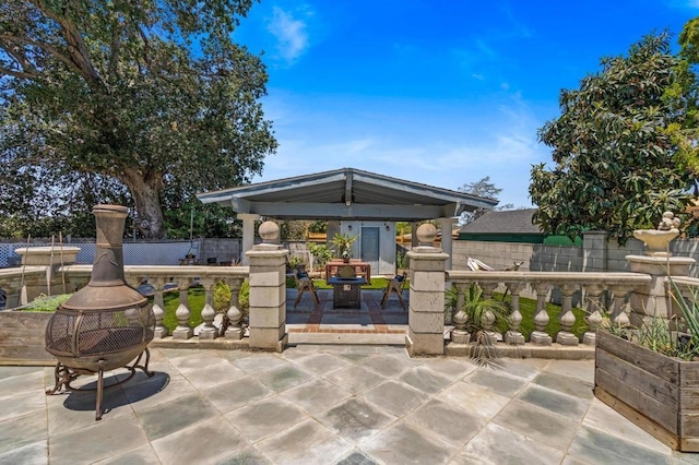 4624 Katherine Place, La Mesa, CA 91942 - view of patio featuring a gazebo and outdoor dining area