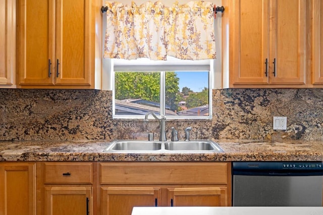 4624 Katherine Place, La Mesa, CA 91942 - kitchen featuring stainless steel dishwasher and decorative backsplash
