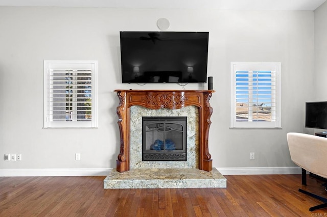 4624 Katherine Place, La Mesa, CA 91942 - living room with wood finished floors and a high end fireplace