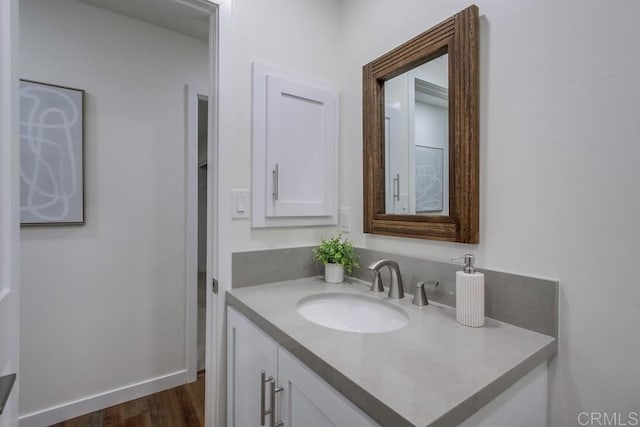 6947 Wallsey Dr, San Diego, CA 92119 - bathroom with vanity and wood finished floors