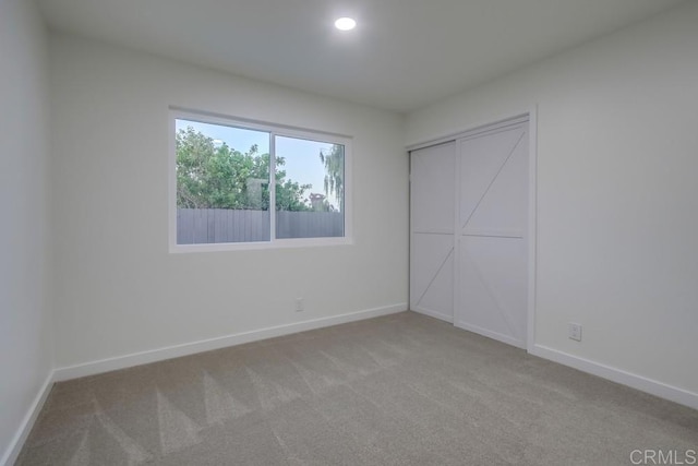 6947 Wallsey Dr, San Diego, CA 92119 - unfurnished bedroom featuring carpet flooring, a closet, and recessed lighting