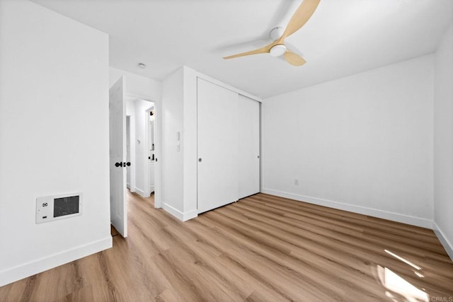 6735 Amherst St, San Diego, CA 92115 - unfurnished bedroom featuring light wood-style floors, a closet, and ceiling fan