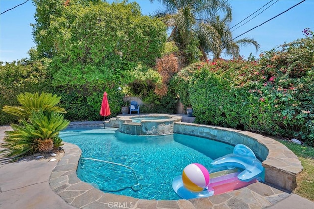 16918 Baltar St, Van Nuys, CA 91406 - view of pool with a pool with connected hot tub